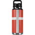 Denmark Flag Distressed YETI Rambler 36oz Bottle Skin
